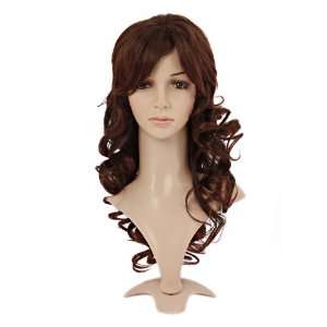  6sense Charm Long Wavy Wine Red Hair Synthetic Wig Beauty