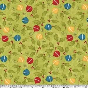   Bright Ornaments Elf Green Fabric By The Yard Arts, Crafts & Sewing