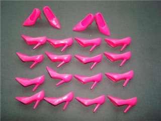 Barbie Doll Clothes WHOLESALE 100 pair PINK Shoes NEW  