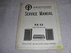   SERVICE MANUAL ANM/FM STEREO MUSIC SYSTEM KS 33 AMPLIFIER SECTIO