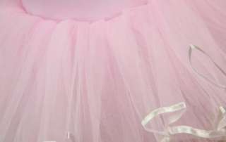 Pink Girls Party Leotard Ballet Tutu Costume Long Sleeve Dance Skate 