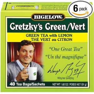  Tea Gretzky Green Tea with Lemon (The Vert Au Citron), 40 Count Tea 