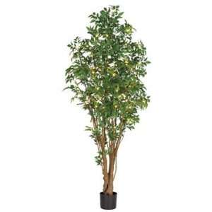   LED Potted Artificial Aralia Tree   Warm Clear Lights