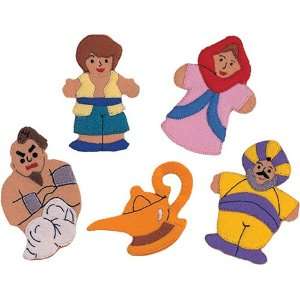    Aladdin Felt Finger Puppet Set (5 Finger Puppets) Toys & Games
