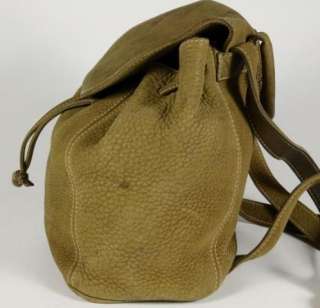 Coach Tan Suede Leather Drawstring Backpack Satchel Shoulder Handbag 