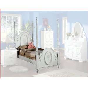 Acme Furniture Post Bed in White AC01660TBED
