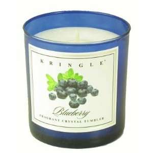  BLUEBERRY Large Colored Crystal Tumbler Scented Jar Candle 