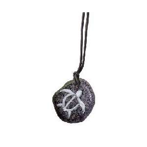  Honu Lava Rock Necklace   Petroglyph Necklace