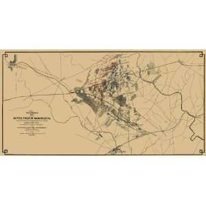  MANASSAS BATTLEFIELD VIRGINIA (VA) CIVIL WAR MAP 1862 