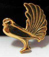 Vintage CORO gold plated sterling DOVE PIGEON BIRD Brooch  
