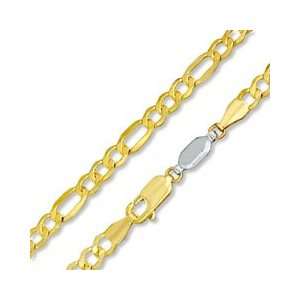 Figaro Chain Bracelet   8 14K Gold over Sterling Silver 4.5mm LINK 