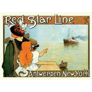  RED Star Line Antwerpen New York Mother Girl Ocean 