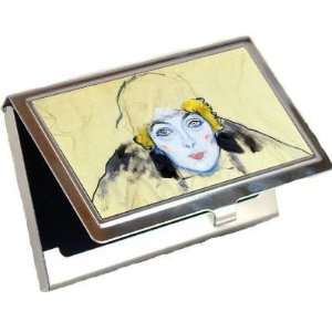  Womans Head By Gustav Klimt Business Card Holder Office 