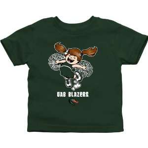 UAB Blazers Toddler Cheer Squad T Shirt   Green  Sports 