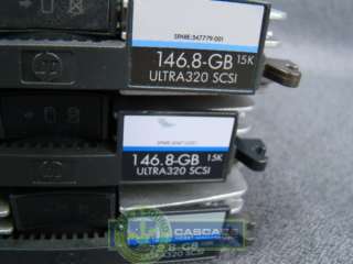 Qty 3 HP U320 SCSI Hard Drives 15K 146.8GB 72.8GB  