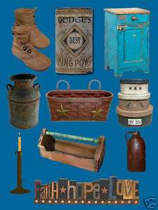 Country Primitive Images CD ~ Digital PNG Files & JPGs  