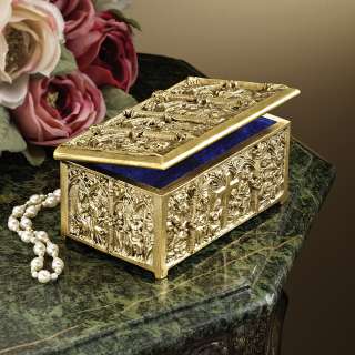   Gothic Solid Brass Christian True Cross Relic Box Reliquary Replica
