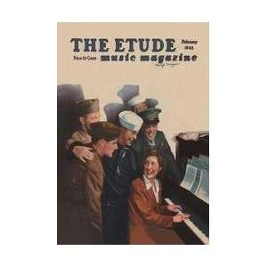  Etude   Soldiers at the USO Sing a Long 12x18 Giclee on 