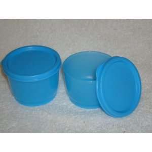  Tupperware Snack Cup Set of 2 in Aqua. 4 Oz Capacity 