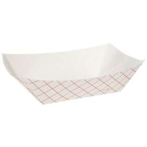 Kant Leek RP50 0.5 Pound Red Plaid Food Tray (4 Packs of 250)  
