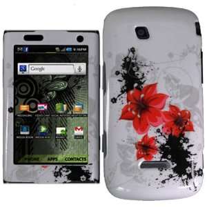 Red Lily Flower Design Snap on Hard Skin Shell Protector Faceplate 