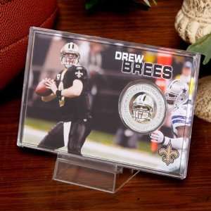  NFL New Orleans Saints #9 Drew Brees Silver Plated Coin 