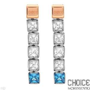 CHOICE BY CHIMENTO Made in Italy Dazzling Brand New Earrings With 4 