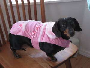 DIVA DOG Pink Coat for Dogs Furry Collar Size S 12 13  