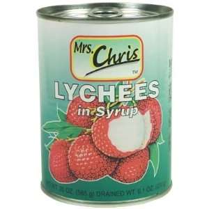 Mrs. Chris, Lychee In Syrup, 20 Oz  Grocery & Gourmet Food