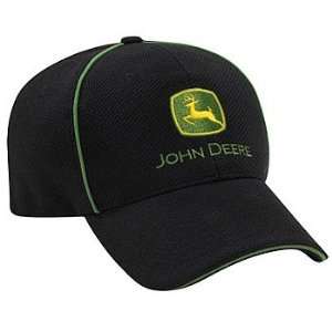  John Deere Fitted Black Performance Hat