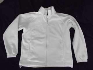 Womens Columbia Fleece spring coat jacket white L  