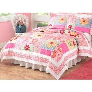 Pem America   Olivia Pink Full / Queen Quilt With 2 Shams