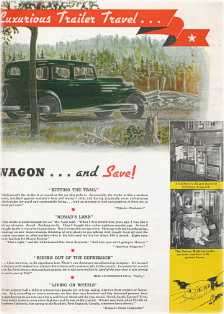 Covered Wagon Vintage RV Trailer Brochure   1937 on CD  