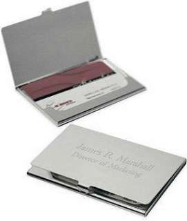 Personalized Plain Metal Business Card Holder   Free Engraving  