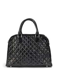 Beirn   Ali Small Quilted Watersnake Top Handle Bag/Black