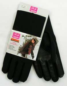 New Womens Soft Fleece Lined Stretch Dress Winter Driving Gloves Black 