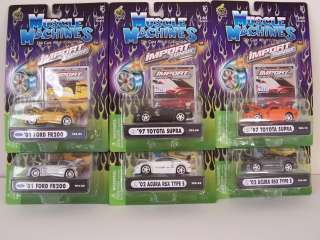 collect all 6 cars 97 supra 01 ford fer200 02 acura rsx type s