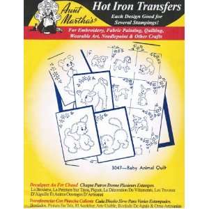   Quilt Aunt Marthas Hot Iron Embroidery Transfer Arts, Crafts