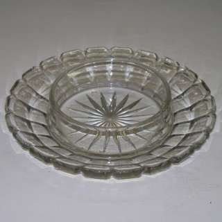 Antique EAPG Pressed Glass BUTTER Cheese DISH Vintage  