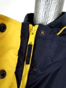 womens navy yellow COLUMBIA 2 in 1 interchange ski jacket coat fleece 