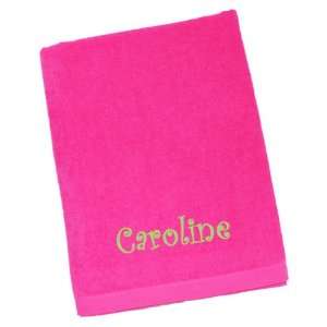  Monogrammed Personalized Beach Towel  Pink  NEW