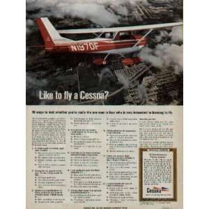  1969 Cessna 150 Commuter. Like to fly a Cessna Ad, A1571 