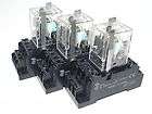 LOT OF 3 OMRON MY4N D2 24VDC RELAY ON 2 M4X10 BASE