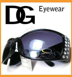 DG EYEWEAR Ladies Designer Sunglasses Rhinestones blue  