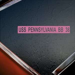  USS PENNSYLVANIA BB38 Battleship Pearl Harbor Pink Decal 
