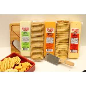 Cheese Trio and Crackers with Cutting Board/Cleaver  