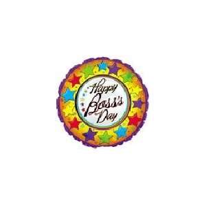  18 Happy Bosss Day Stars Around   Mylar Balloon Foil 