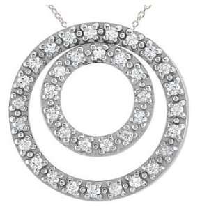   4ct DIAMOND CIRCLE OF LOVE PENDANT WITH CHAIN STERLING SILVER Jewelry