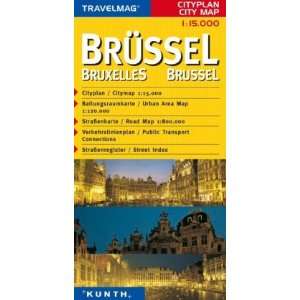  Brussels 115,000 Large Street Map (9783899440430) KUNTH 