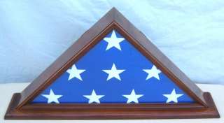 Flag Display Case, Solid wood, for 4 X 6 Flag  